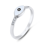 The Eye With CZ Silver Ring NSR-3181